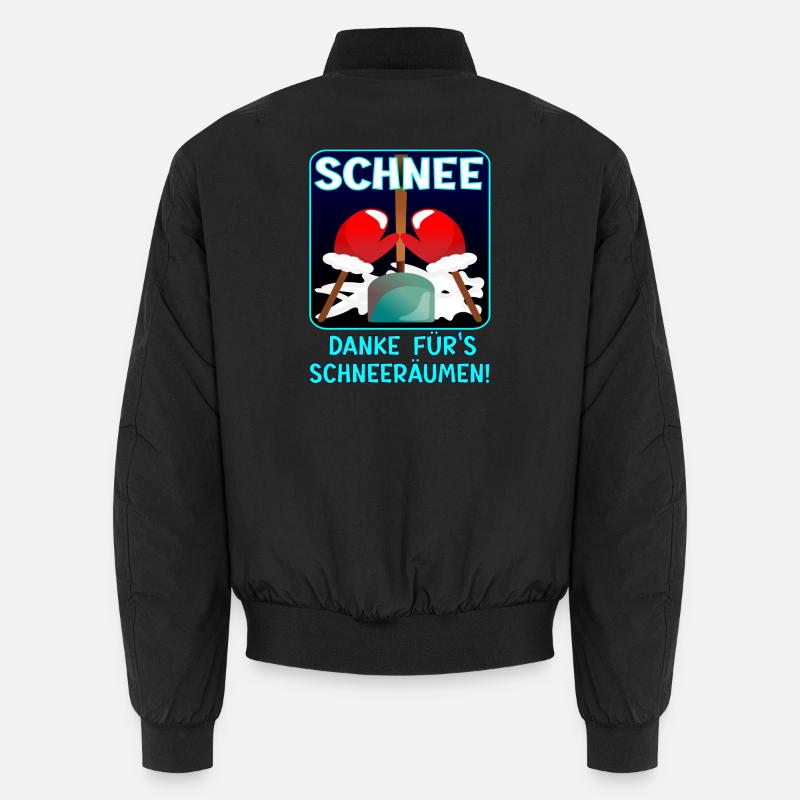Danke SCHNEERÄUMEN WINTER - Unisex Bomberjacke - Schwarz