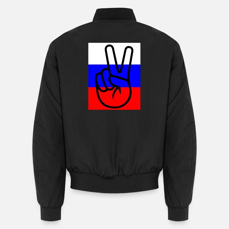 Frieden mit Russland - Unisex Bomberjacke - Schwarz