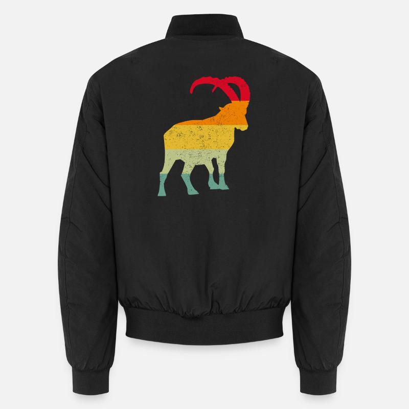Steinbock, Wandern, Berge - Unisex Bomberjacke - Schwarz