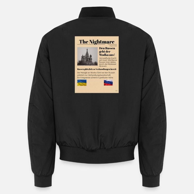 Russisch-Moskauer Nostalgie Design Ironisch - Unisex Bomberjacke - Schwarz