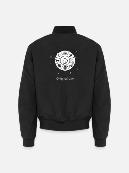 Sternzeichen Löwe 001 weiß - Unisex Bomberjacke - Schwarz