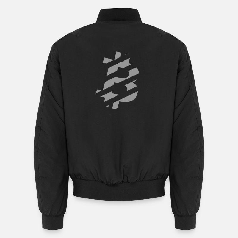 Bitcoin BTC Logo Unisex Bomberjacke