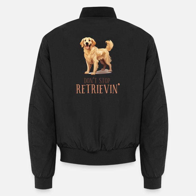 Don't Stop Retrievin' - Unisex Bomber Jacket - black