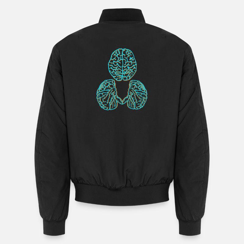 Brain - Unisex Bomber Jacket - black