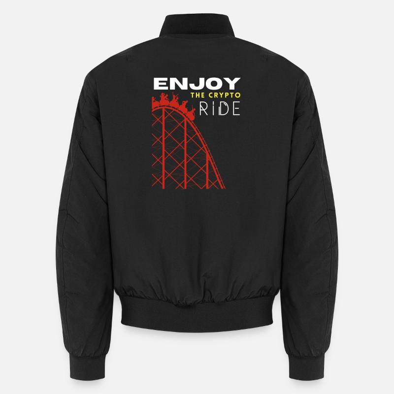 Krypto-Fahrt Achterbahnfahrt - Unisex Bomberjacke - Schwarz