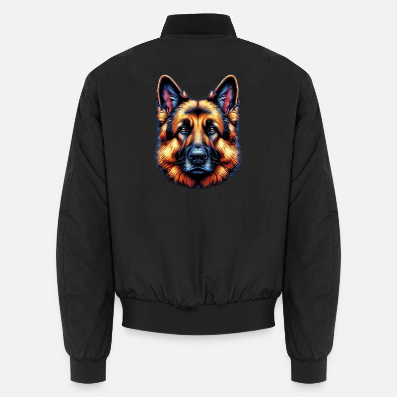 German Shepherd Dog Rex Unisex Bomber Jacket