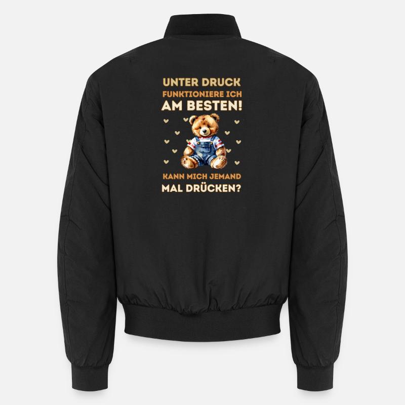 Drück mich Teddy- Aquarell Design Unisex Bomberjacke