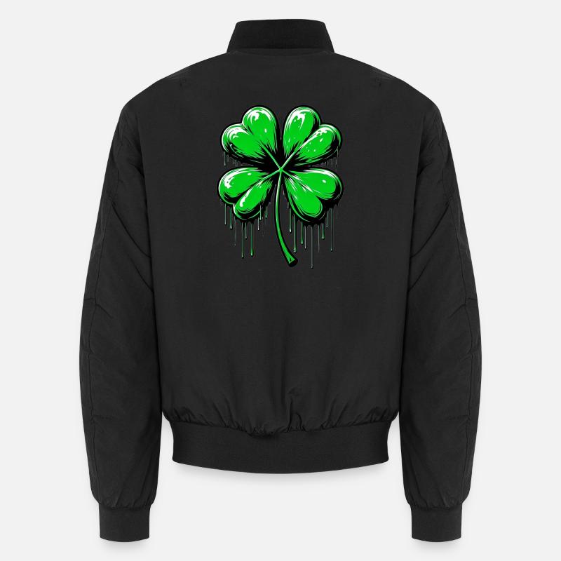 Vierblättriges Kleeblatt Unisex Bomberjacke