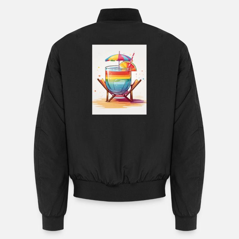 Rainbow Cocktail - Unisex Bomber Jacket - black