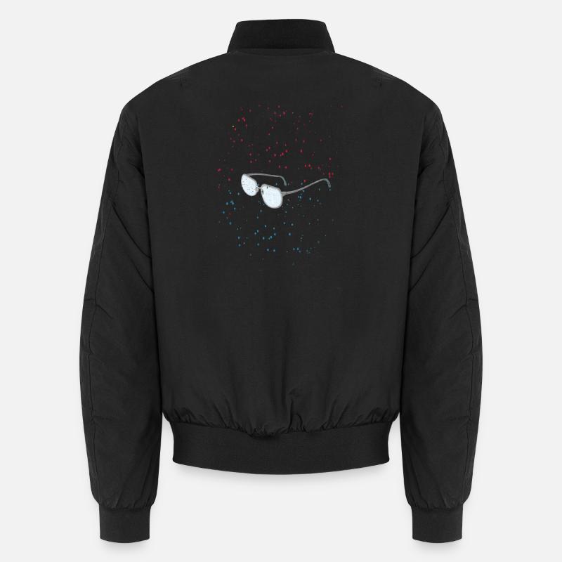 glasses in the space - Unisex Bomberjacke - Schwarz
