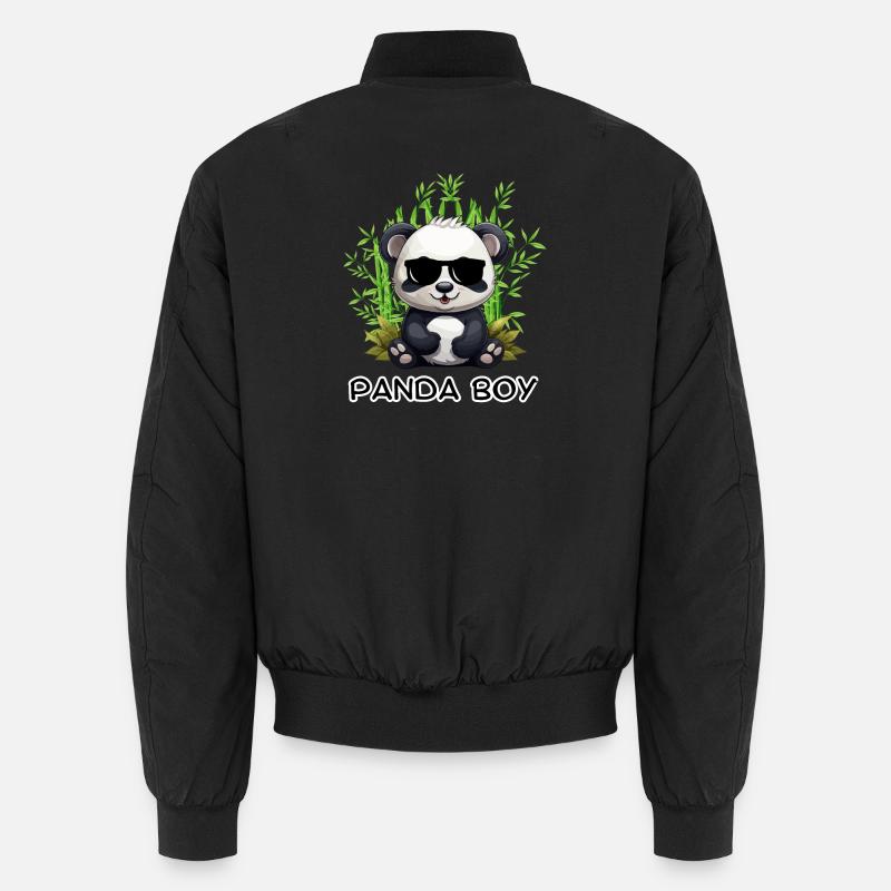 Panda Boy : design panda avec lunettes Bomber unisexe