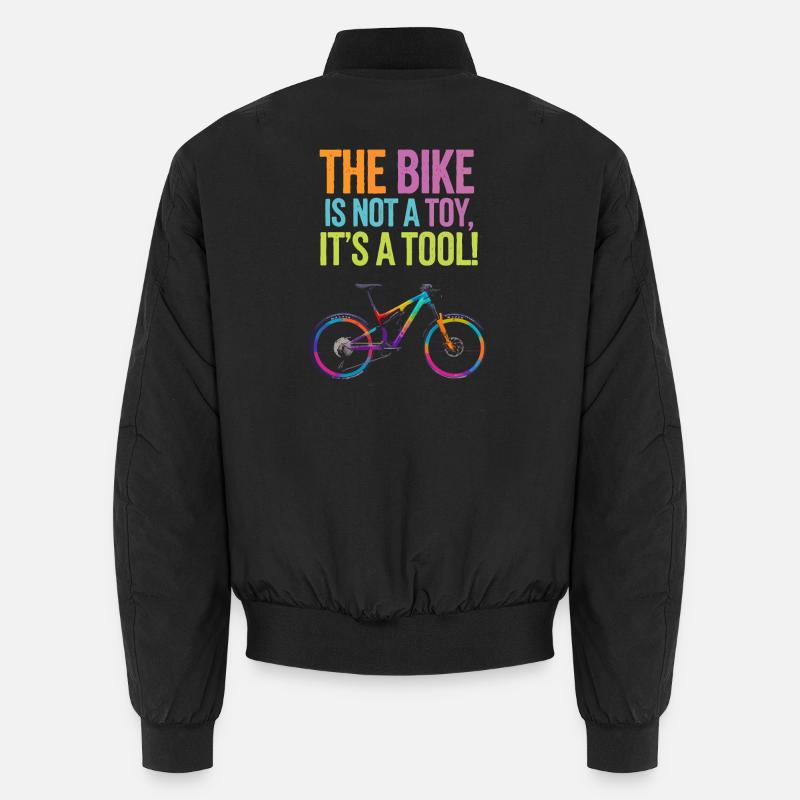 Vibrant Bicycle Quote Design Unisex Bomber Jacket