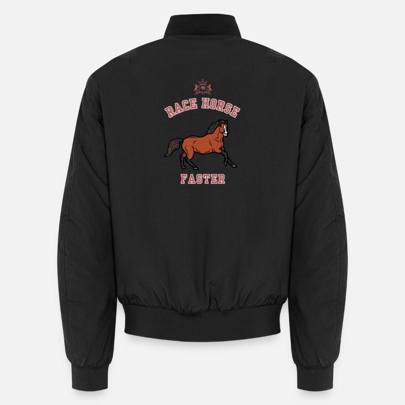 Rennpferd Rennpferd Pferdemist Unisex Bomberjacke