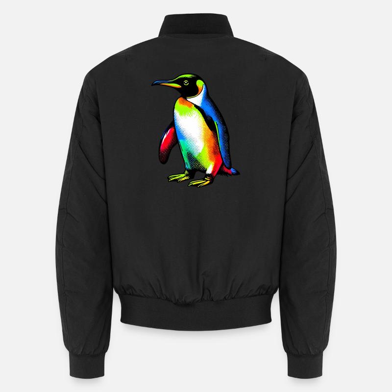 Penguin - Unisex Bomber Jacket - black
