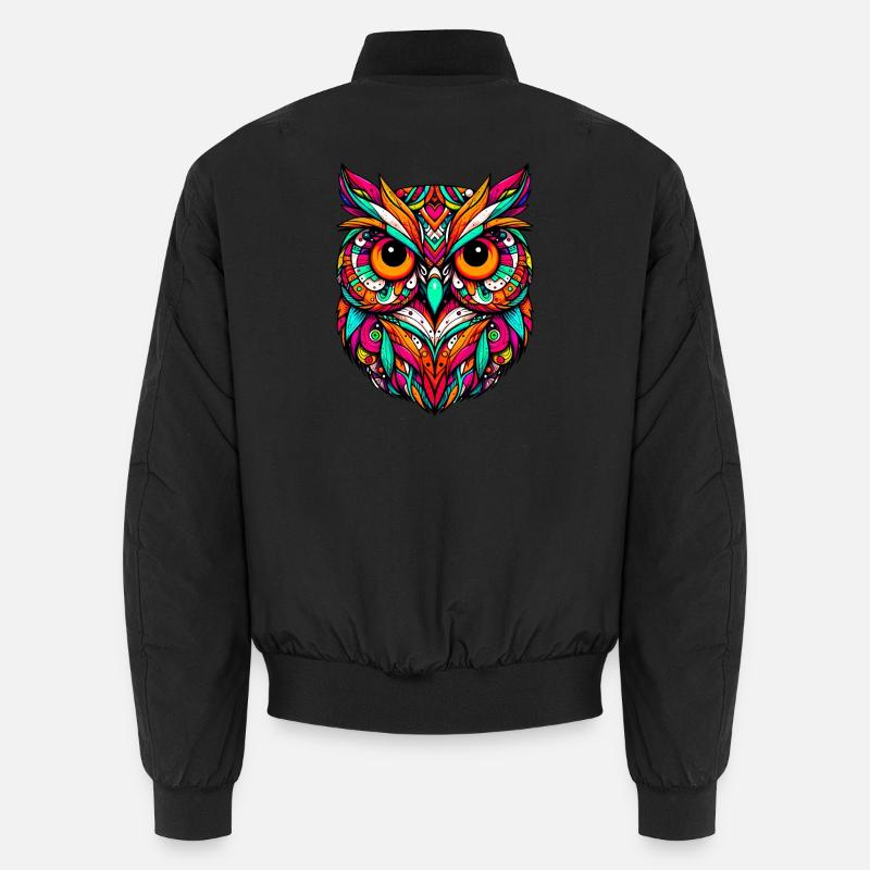 Eule - Unisex Bomberjacke - Schwarz