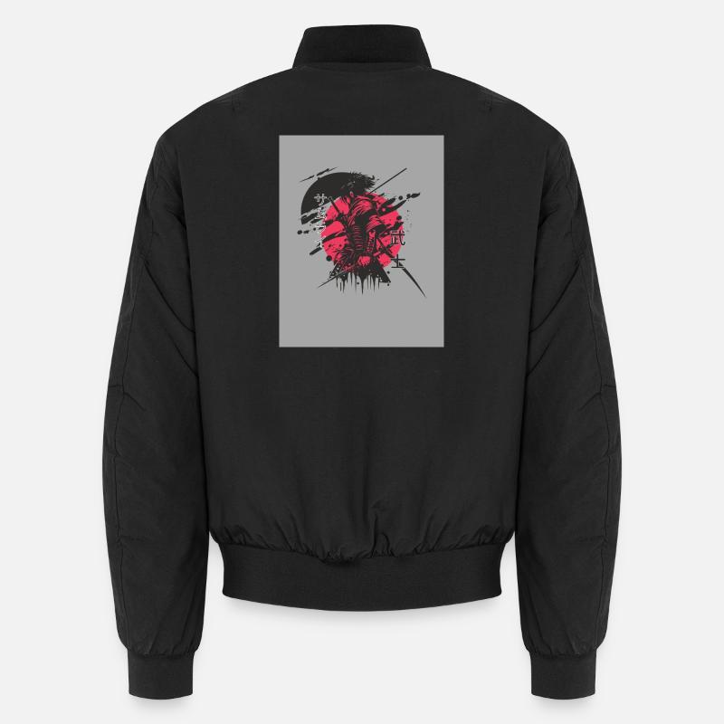 Red and black samurai Unisex Bomberjacke