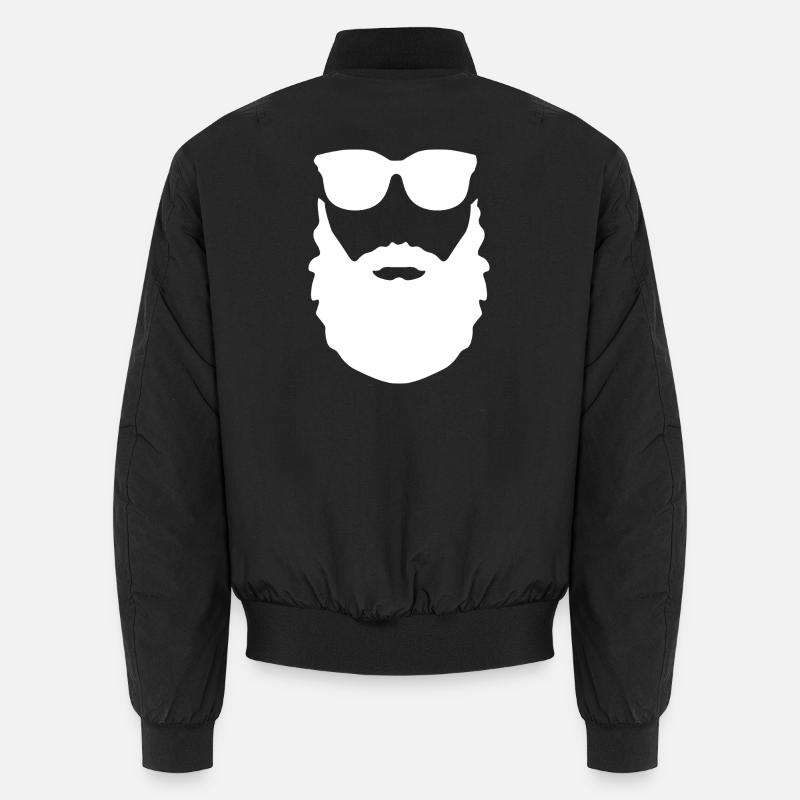 beard sunglasses - Unisex Bomber Jacket - black