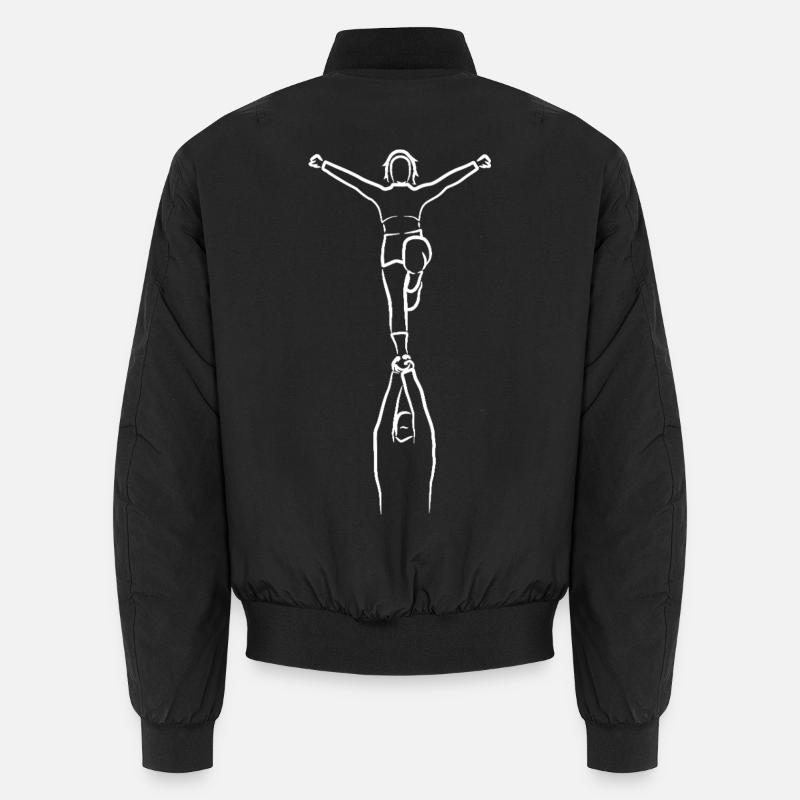 Cheerleader Sketch - Unisex Bomber Jacket - black