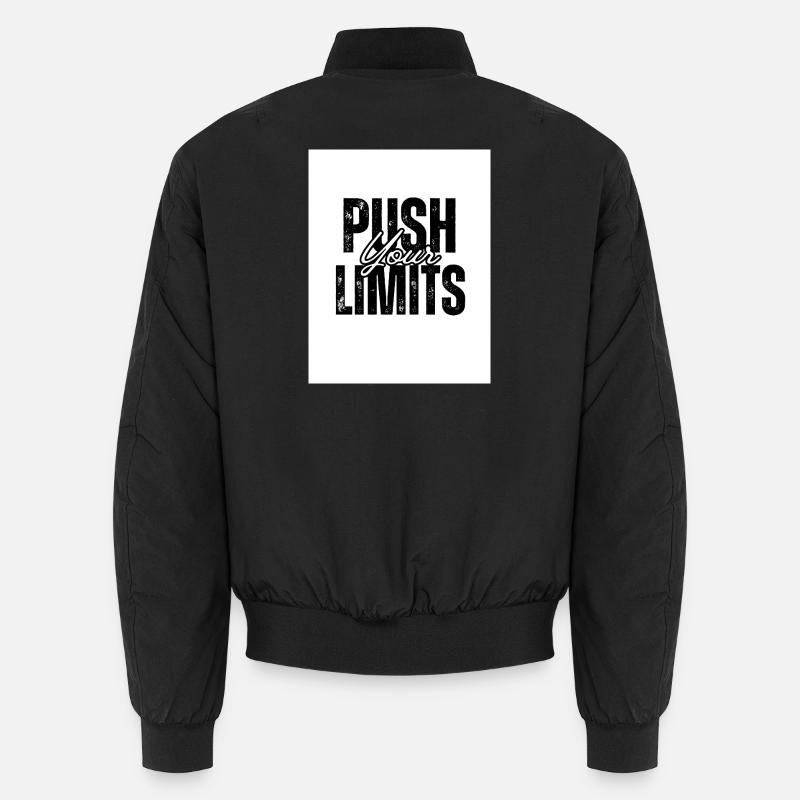 Push Your Limits Motivational Design Unisex Bomber Jacket