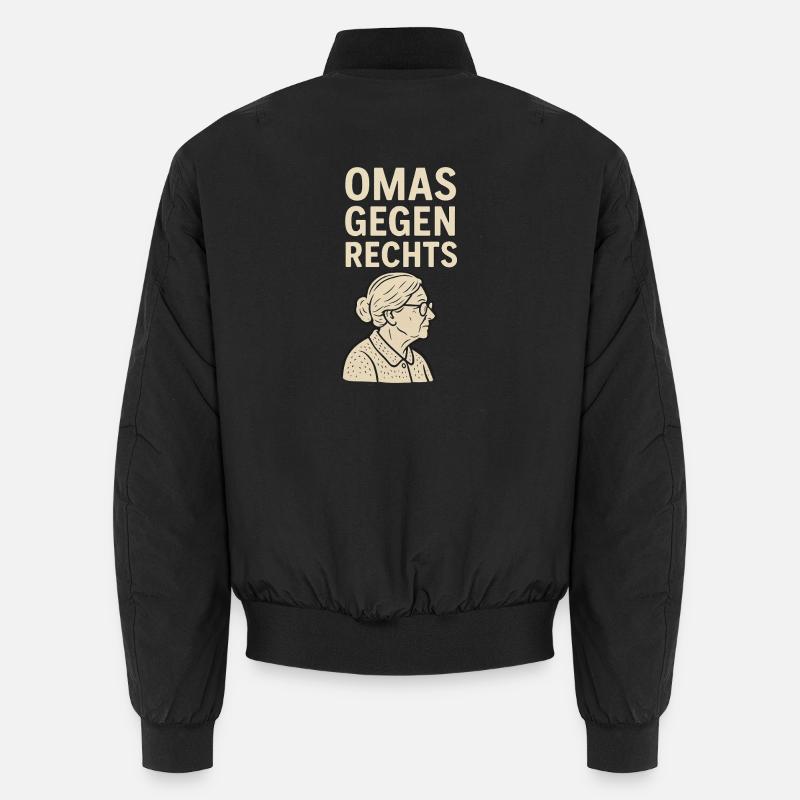 Anti-Rechts Statement Omas gegen rechts Unisex Bomberjacke