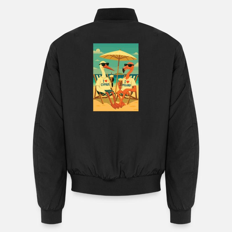 Birds in summer climates - Unisex Bomber Jacket - black