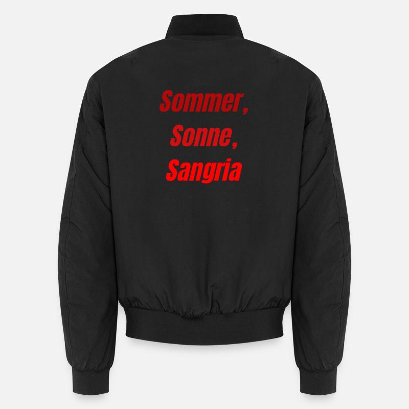 Sommersonne Sangria Design - Unisex Bomberjacke - Schwarz