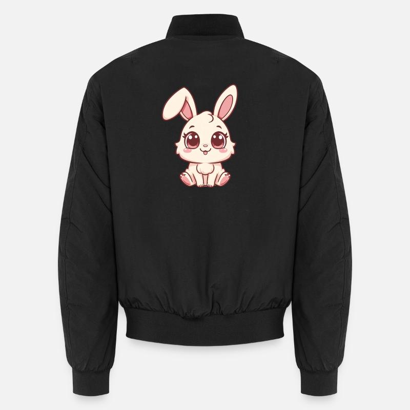 Cozy bunny design in pastel Unisex Bomber Jacket