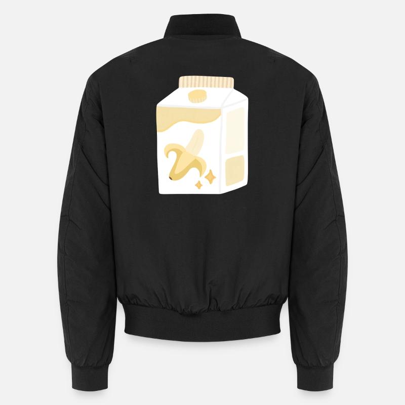 Bananenmilch Karton - Unisex Bomberjacke - Schwarz