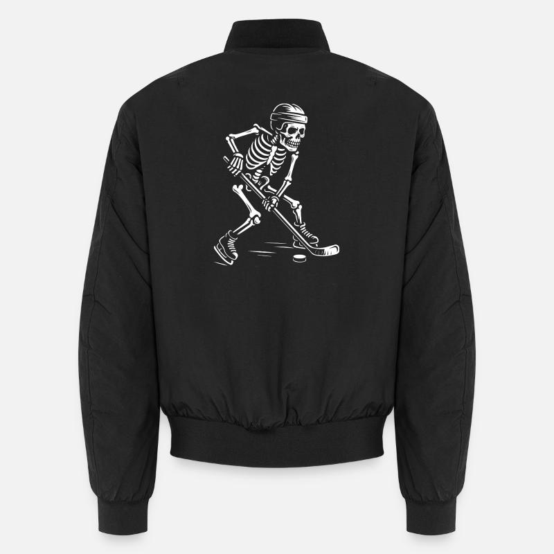 Skeleton Hockey Geist Unisex Bomberjacke