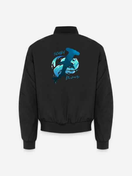 Scuba Diver Hammerhai T-Shirt Taucher Geschenk - Unisex Bomberjacke - Schwarz