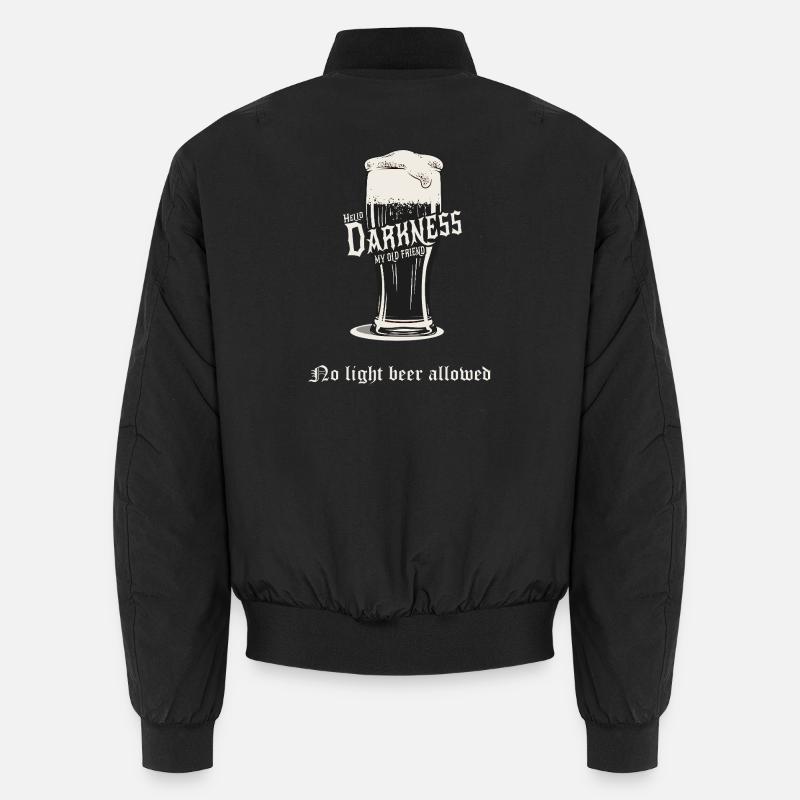 No Light Beer Allowed – Dark Beer Design Unisex Bomber Jacket