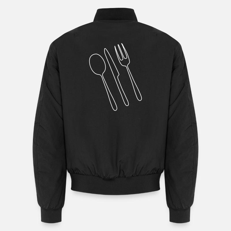 Cutlery Fork Spoon Unisex Bomber Jacket