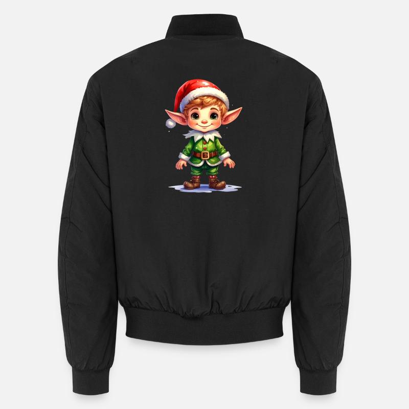 Christmas Elf - Unisex Bomber Jacket - black