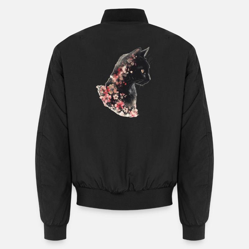 Fleurs de chat - Bomber unisexe - noir