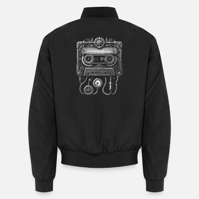 Steampunk Cassette Clockwork Bomber unisexe