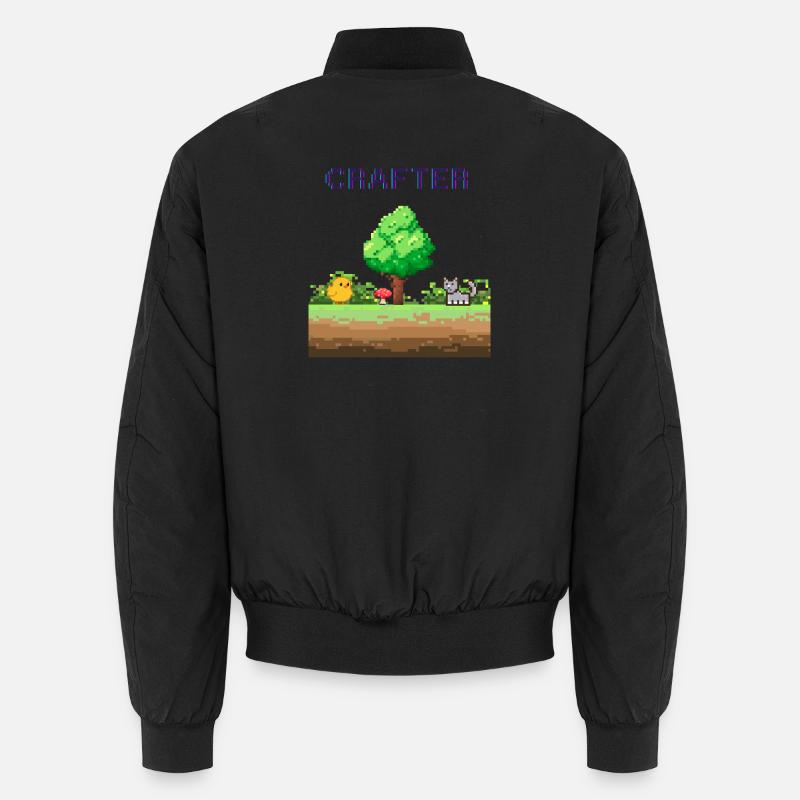 Aventure en forêt de Pixel Crafter Bomber unisexe