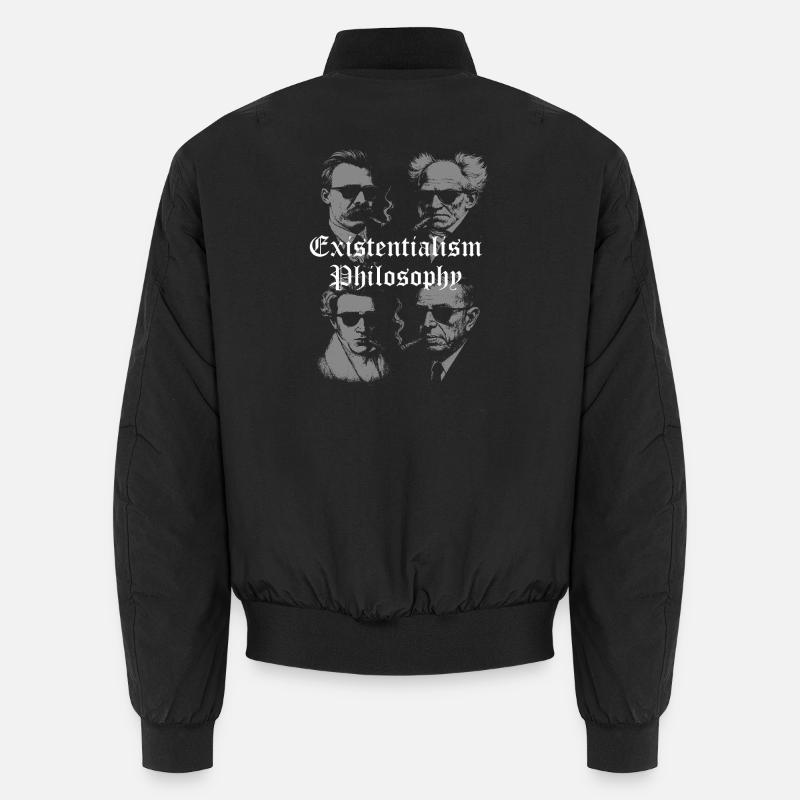 Existentialism Philosophy Portraits Unisex Bomber Jacket