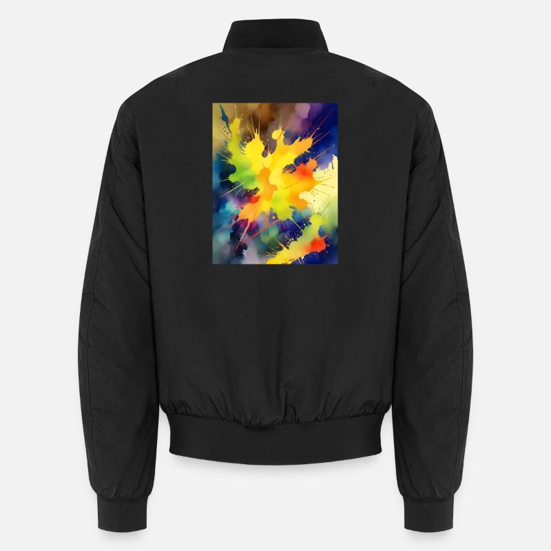 Explosion de couleur Éclaboussure abstraite Bomber unisexe
