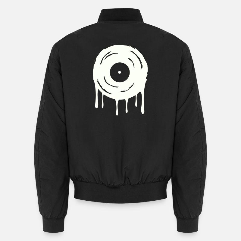 Schallplatte  - Unisex Bomberjacke - Schwarz