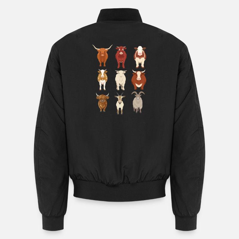 Cows gift idea - Unisex Bomber Jacket - black