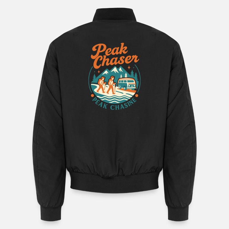 Peak Chaser Abenteuer - Unisex Bomberjacke - Schwarz