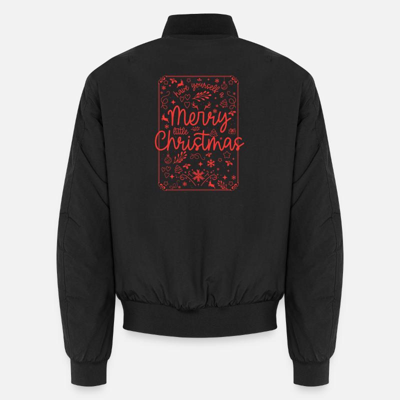 Merry Christmas Red Script Unisex Bomber Jacket