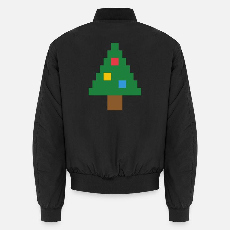 Pixel Fir – Look pull de Noël moche Bomber unisexe