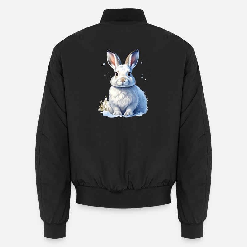 Schneehase - Unisex Bomberjacke - Schwarz