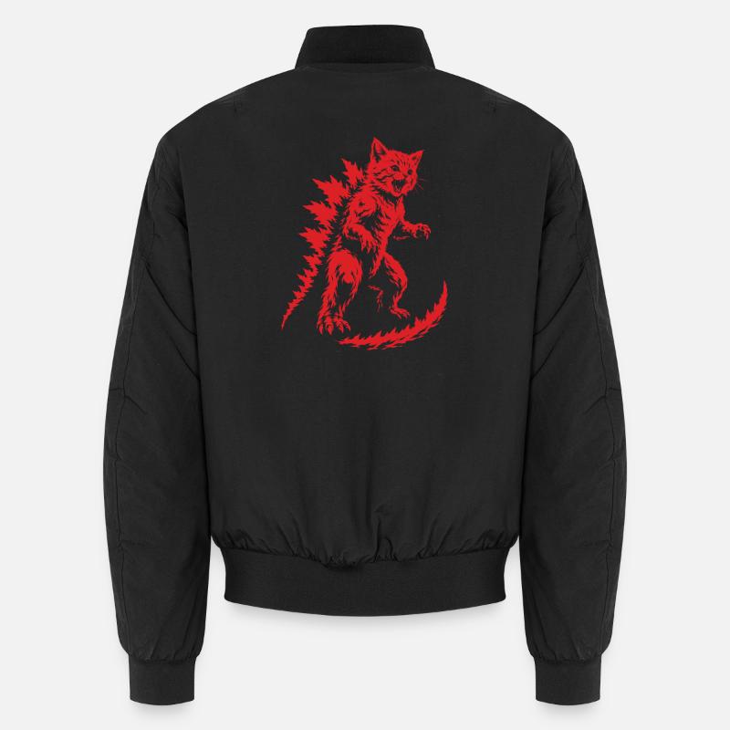 Kätzchen-Kaiju-Brüllen, Catzilla - Unisex Bomberjacke - Schwarz