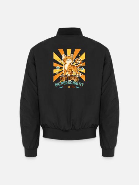 Kleiner Tiger Großer Charakter - Unisex Bomberjacke - Schwarz