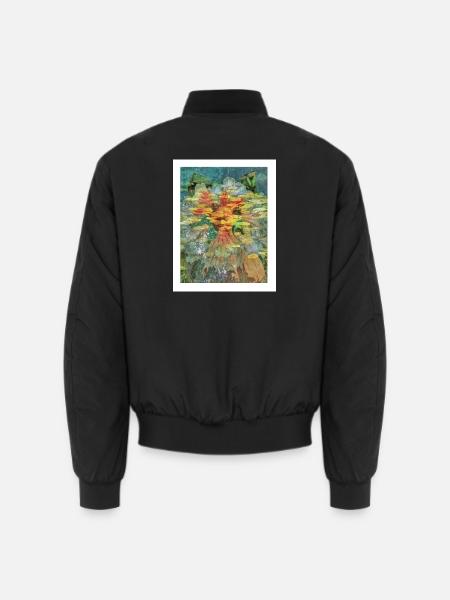Blütenfluss - Unisex Bomberjacke - Schwarz