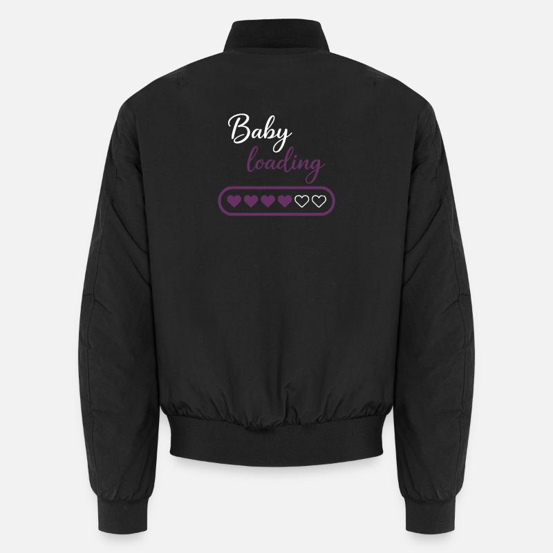 Baby loading herz - Unisex Bomberjacke - Schwarz