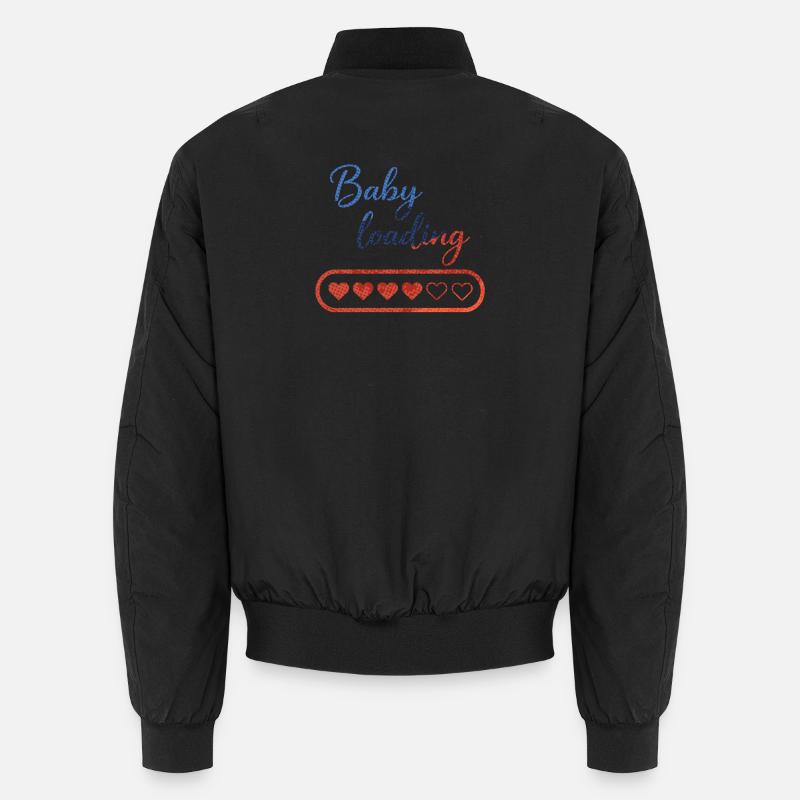 Baby Loading: Herz-Countdown Unisex Bomberjacke