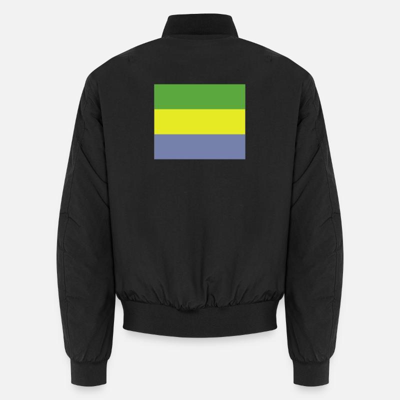 Gabon flag - Unisex Bomber Jacket - black